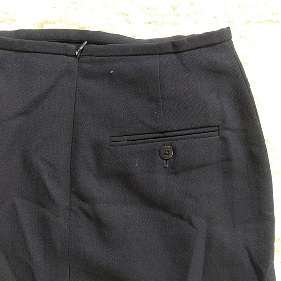 Lauren Ralph Lauren 100% Worsted Wool Lined Skirt Navy Blue Size 2 Petite - Picture 5 of 9